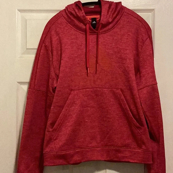 Womens ADIDAS LOGO Hoodie Sweatshirt Climawarm Size Large 1-10 - Picture 2 of 7